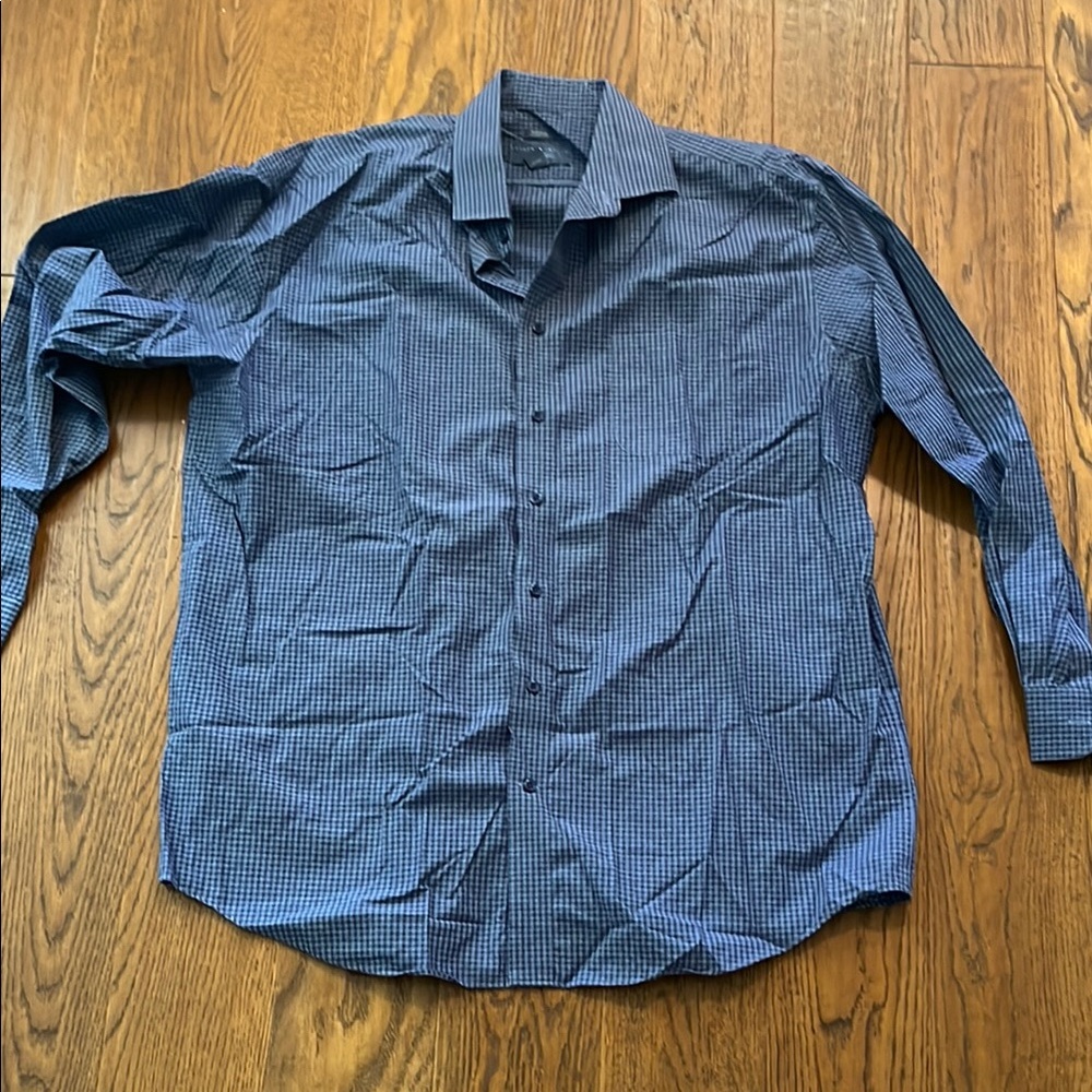 Joseph‎ Abboud Blue Check Button-Down Shirt